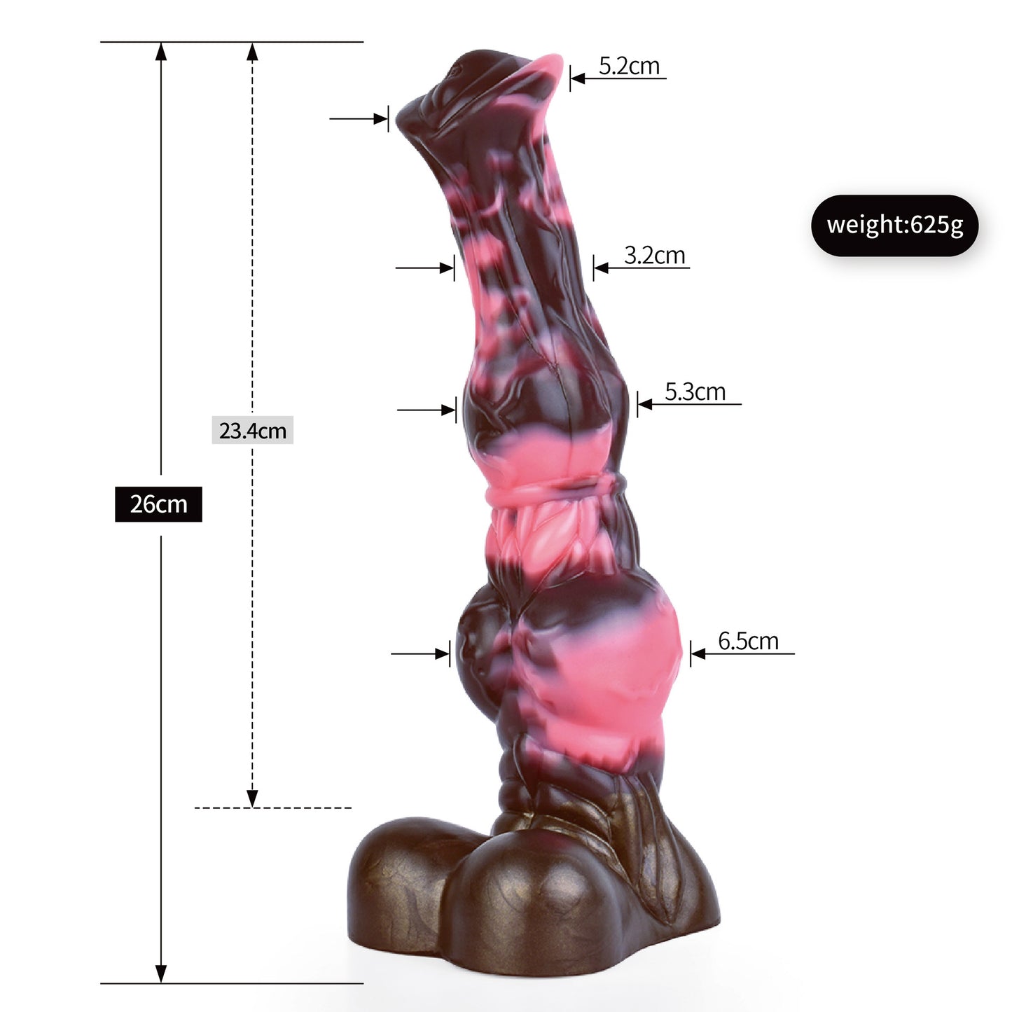 Cowie Knotted Horse Dildo-Suction Cup Dildo