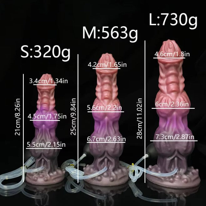 WOOF Knotted Dog Dildo-Suction Cup-Ejaculating Dildo