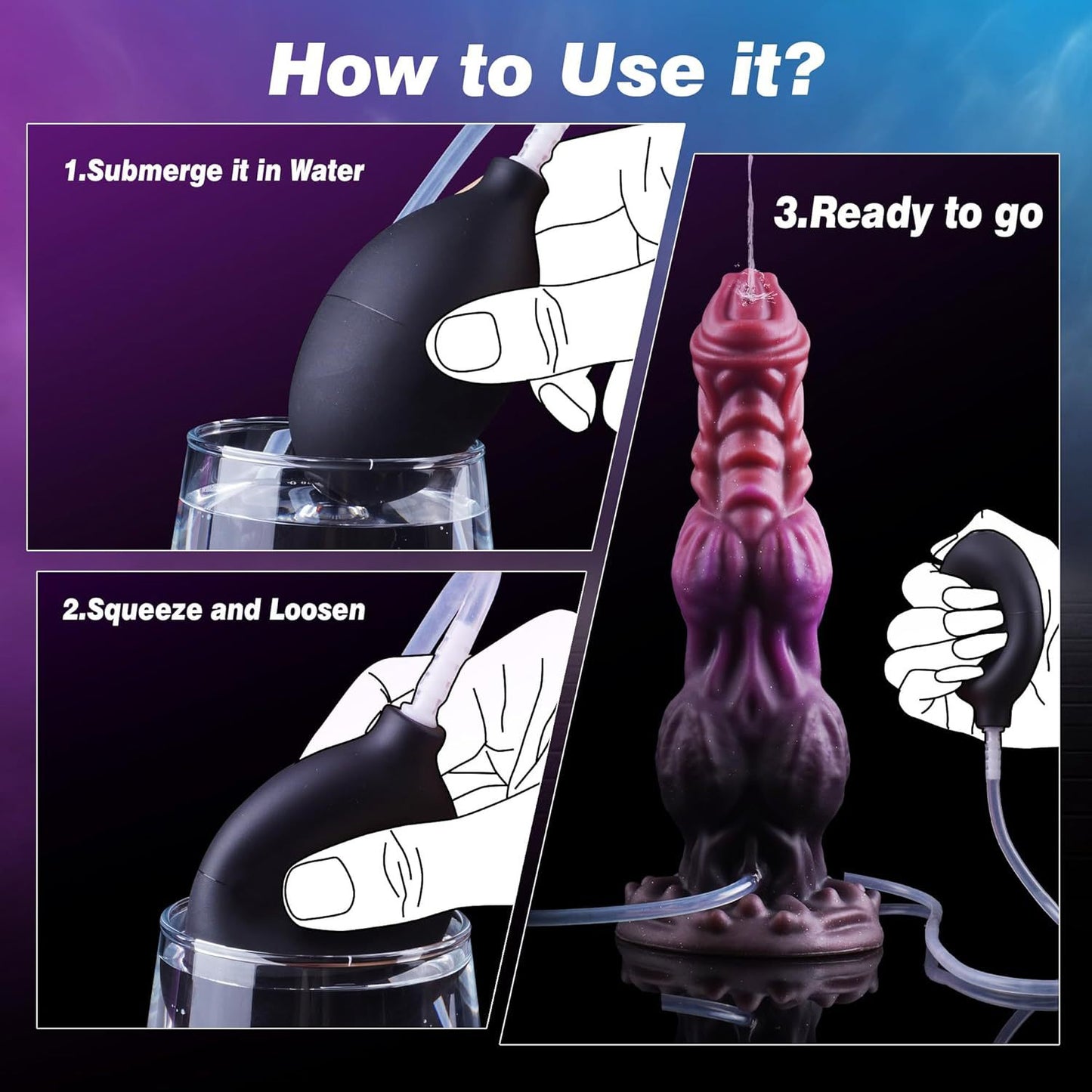 WOOF Knotted Dog Dildo-Suction Cup-Ejaculating Dildo