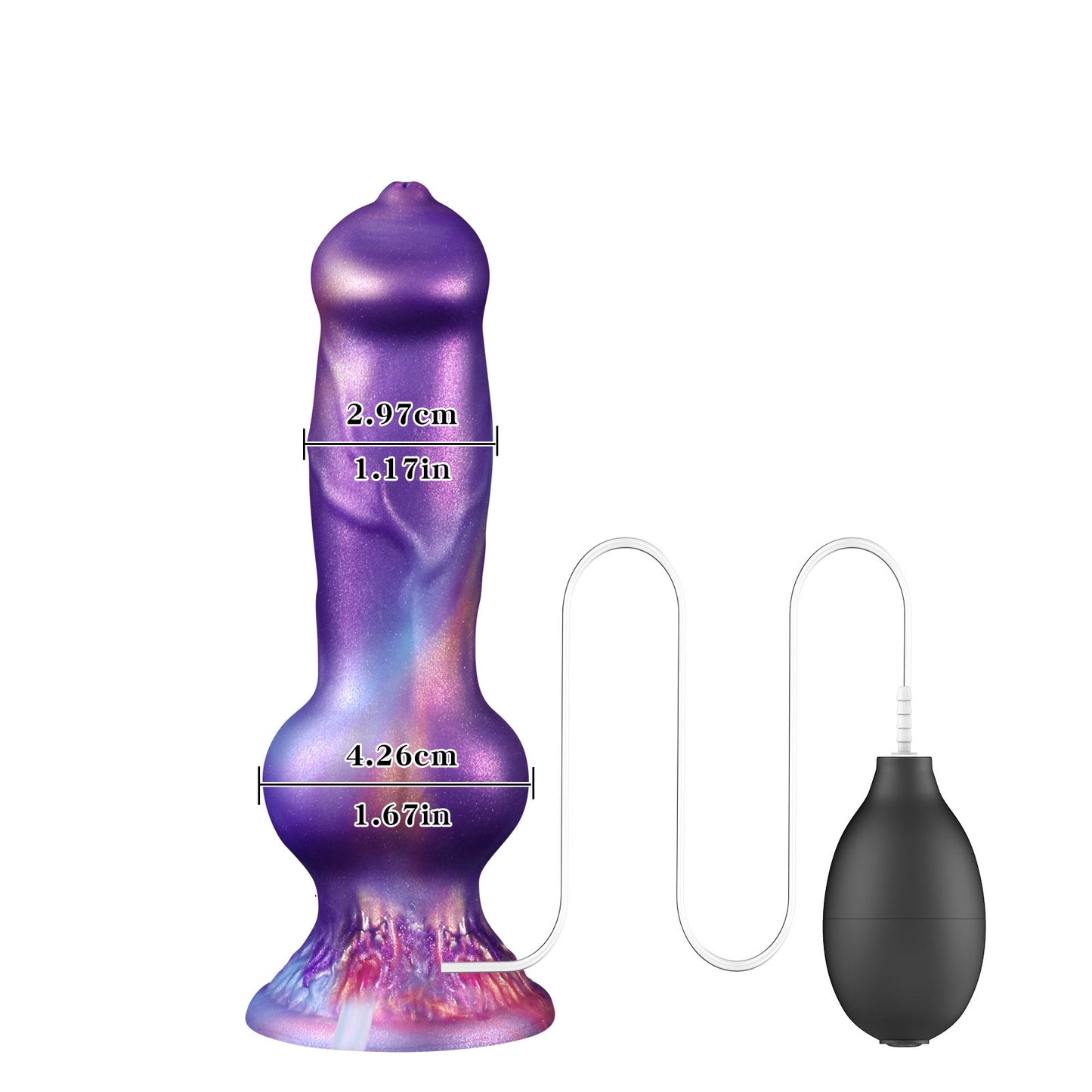 PURPLY Knotted Dog Dildo-Ejaculating Dildo-Suction Cup Dildo