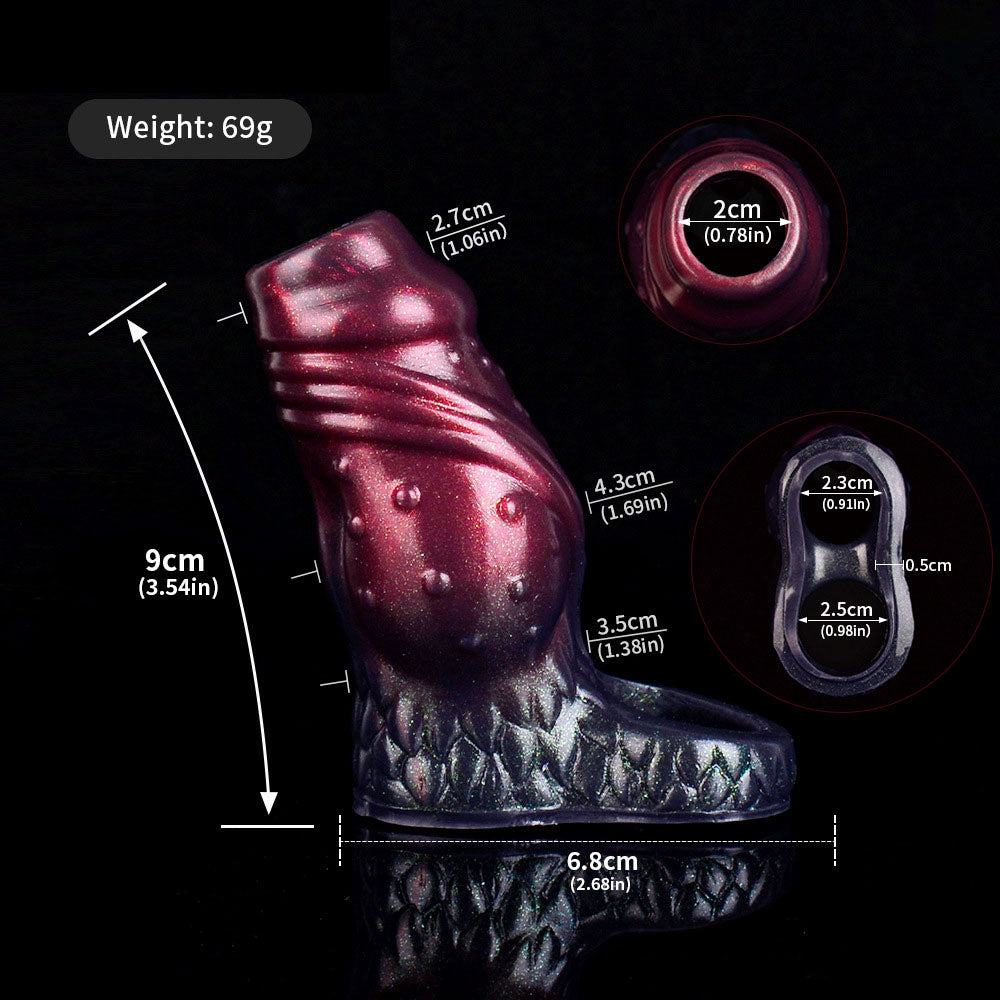 AMOR Wolf Knotted Cock Sleeve-Penis Ring-Open End