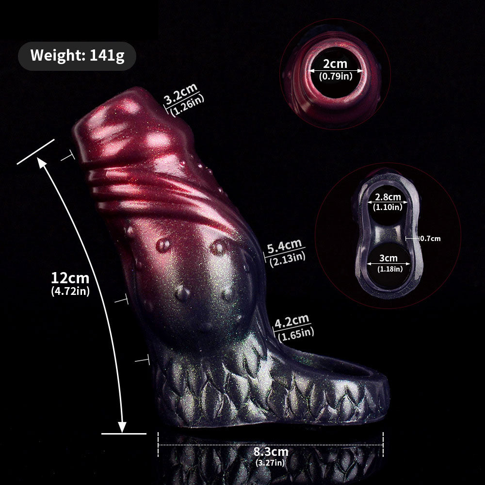 AMOR Wolf Knotted Cock Sleeve-Penis Ring-Open End
