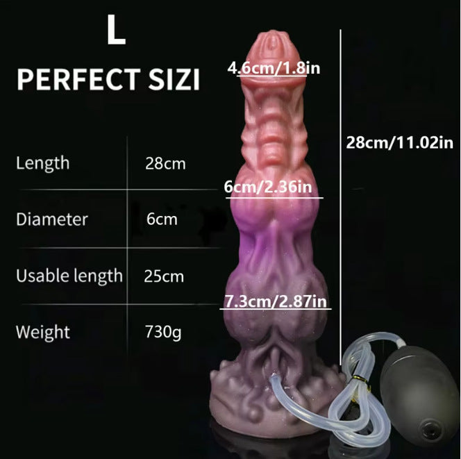 WOOF Knotted Dog Dildo-Suction Cup-Ejaculating Dildo