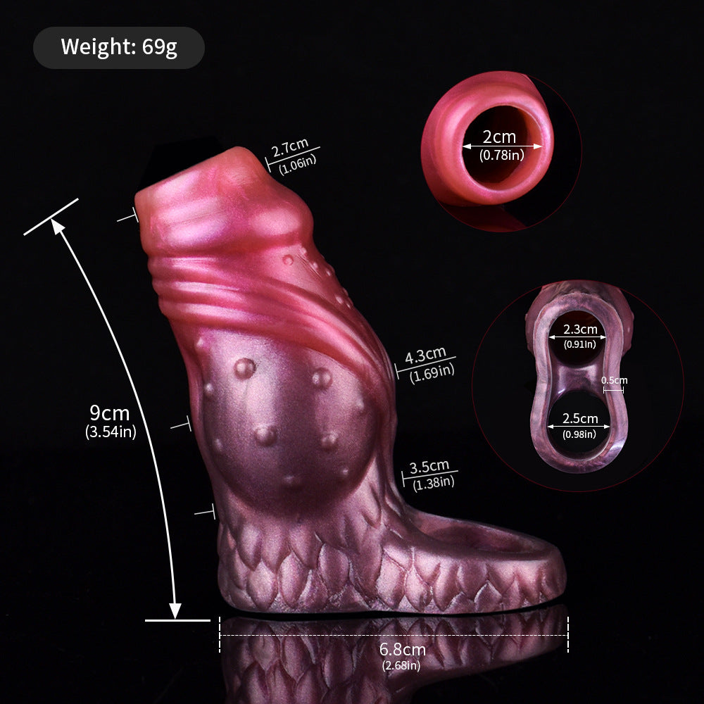 AMOR Wolf Knotted Cock Sleeve-Penis Ring-Open End