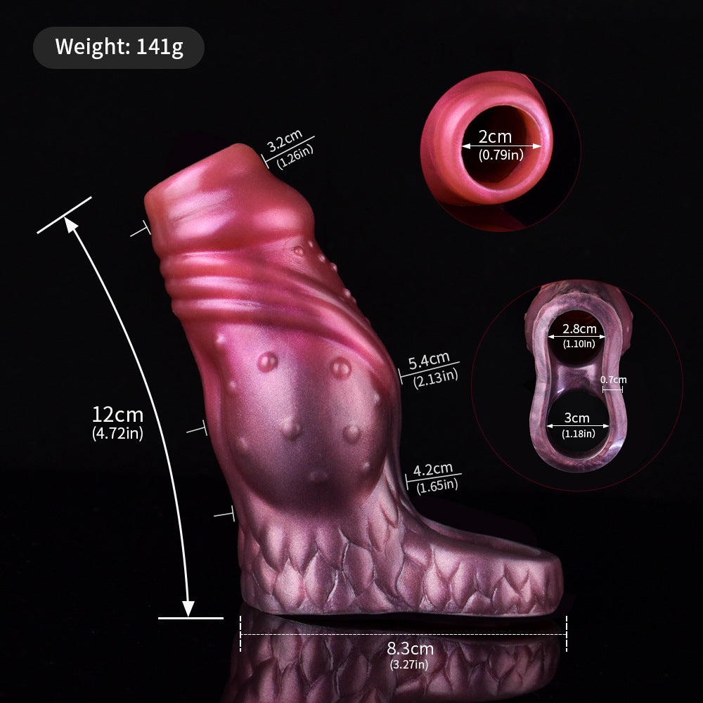 AMOR Wolf Knotted Cock Sleeve-Penis Ring-Open End