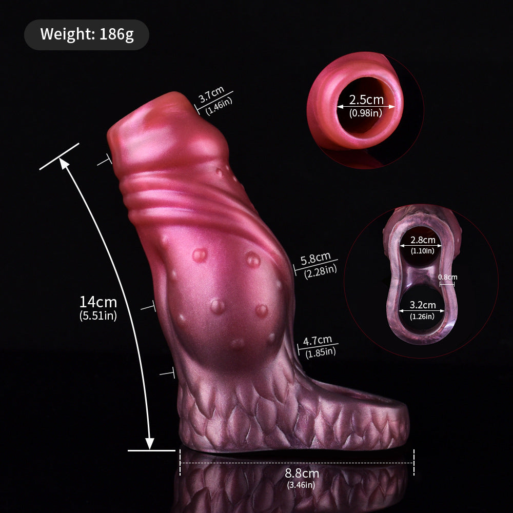 AMOR Wolf Knotted Cock Sleeve-Penis Ring-Open End