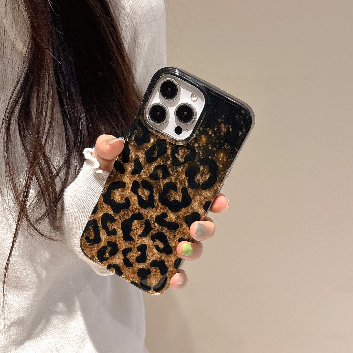 Golden Cheetah Print Phone Case for iPhone