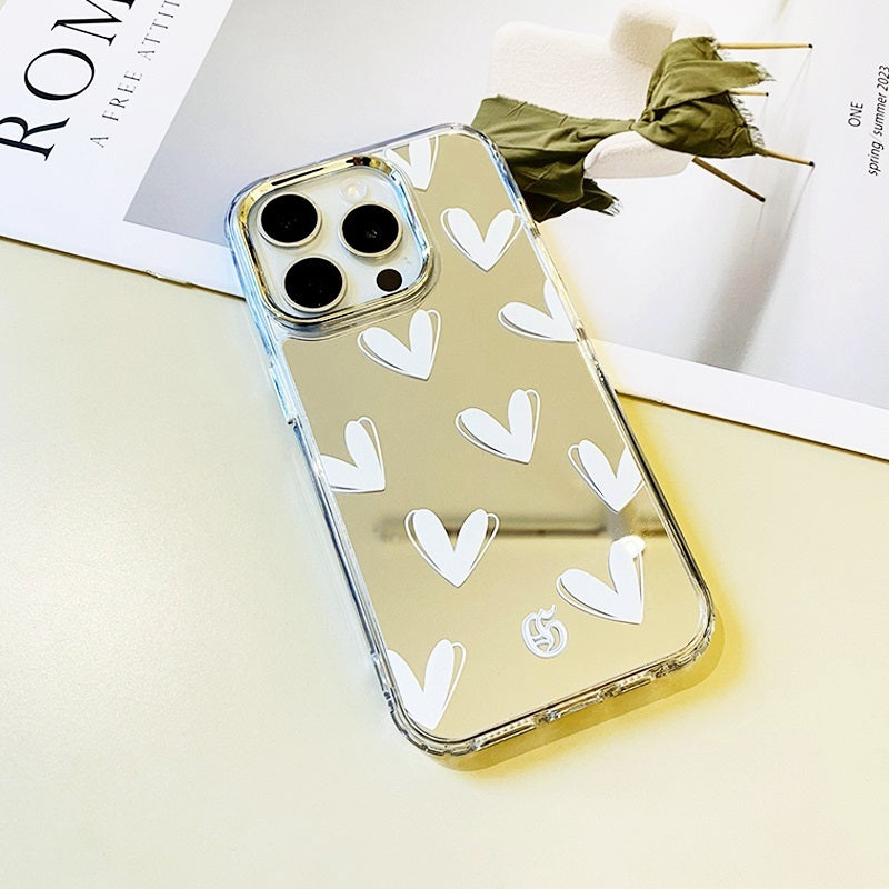 White Sweet Heart Phone Case for iPhone