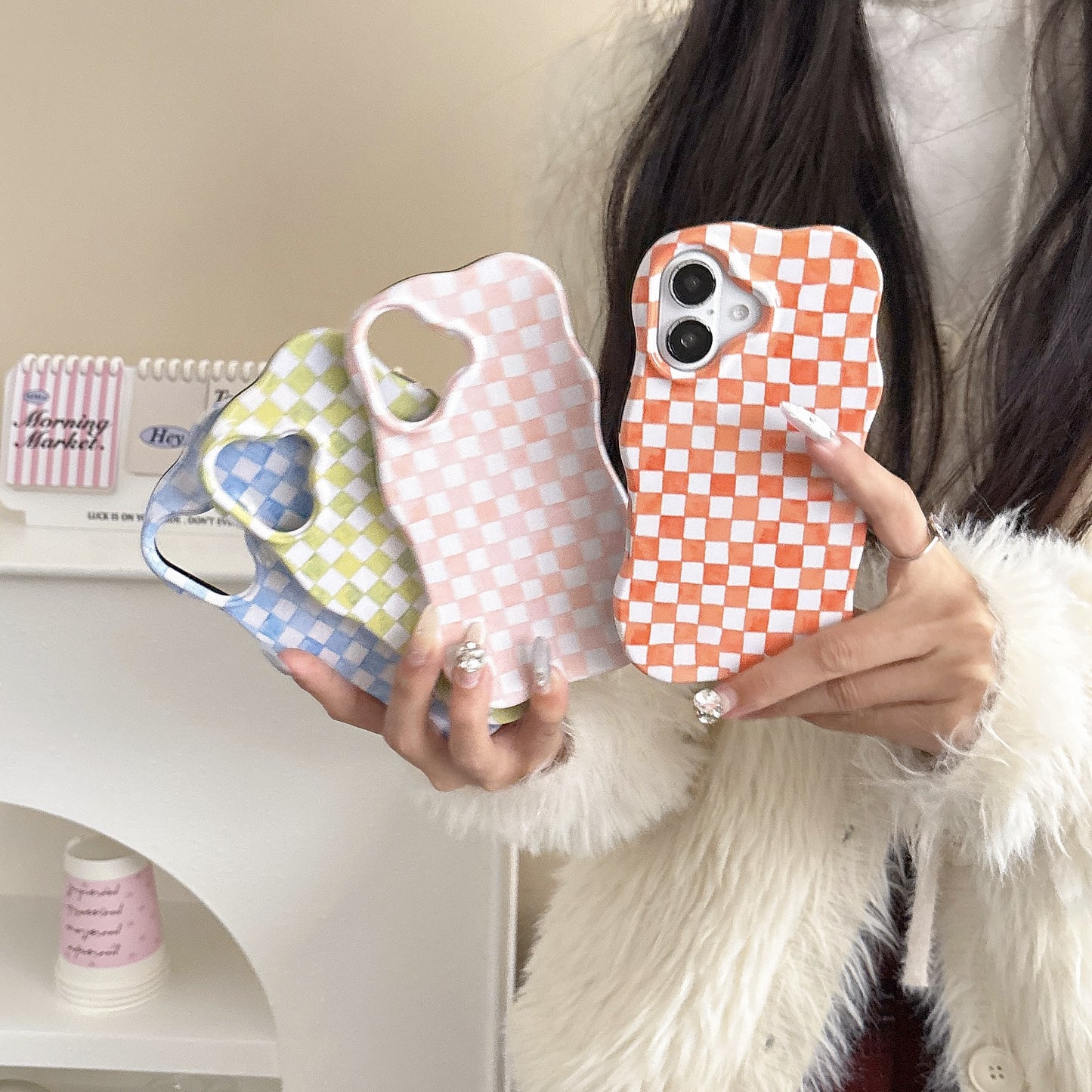 Dopamine Checkered Phone Case for iPhone