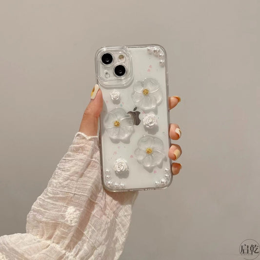 3D Camellia Phone Case for iPhone