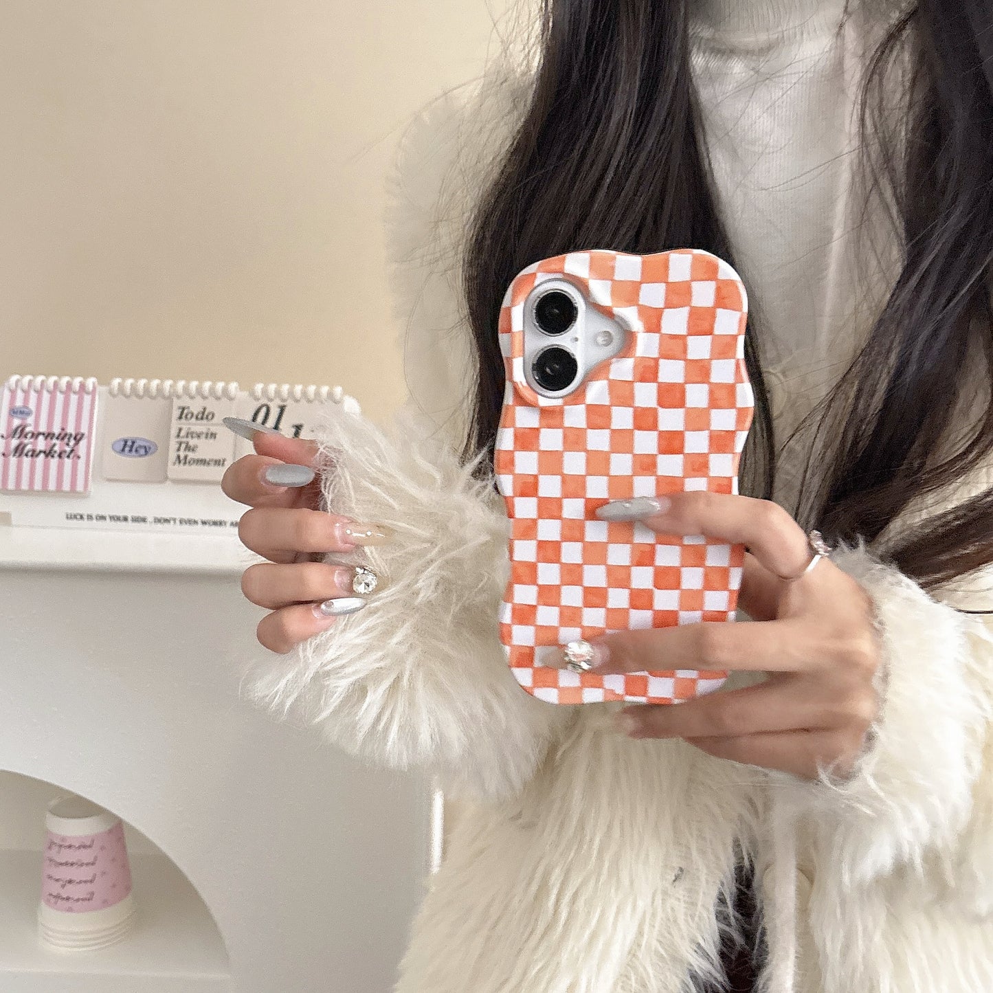 Dopamine Checkered Phone Case for iPhone