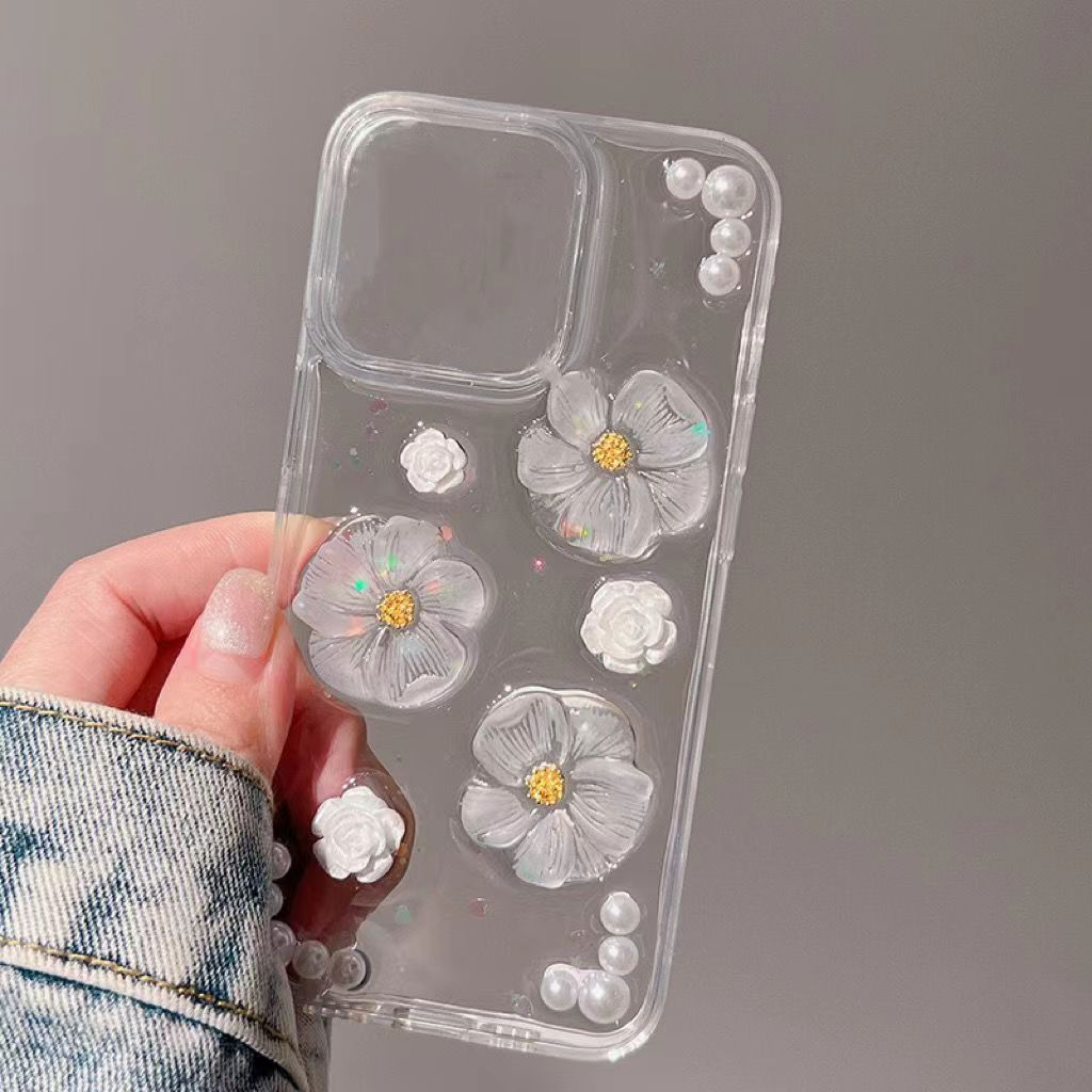 3D Camellia Phone Case for iPhone