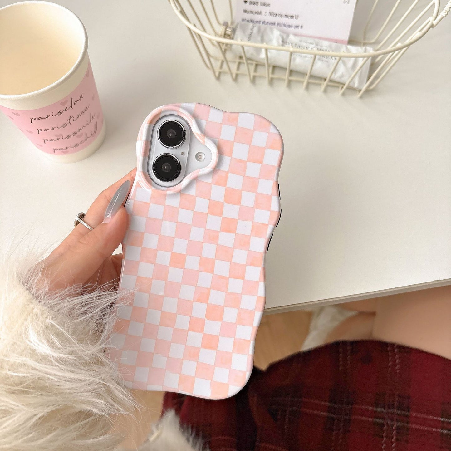 Dopamine Checkered Phone Case for iPhone