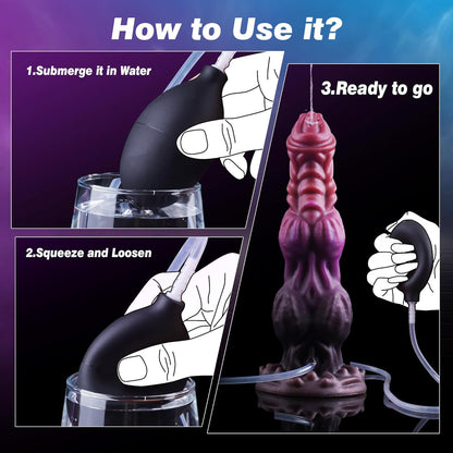 WOOF Knotted Dog Dildo-Suction Cup-Ejaculating Dildo
