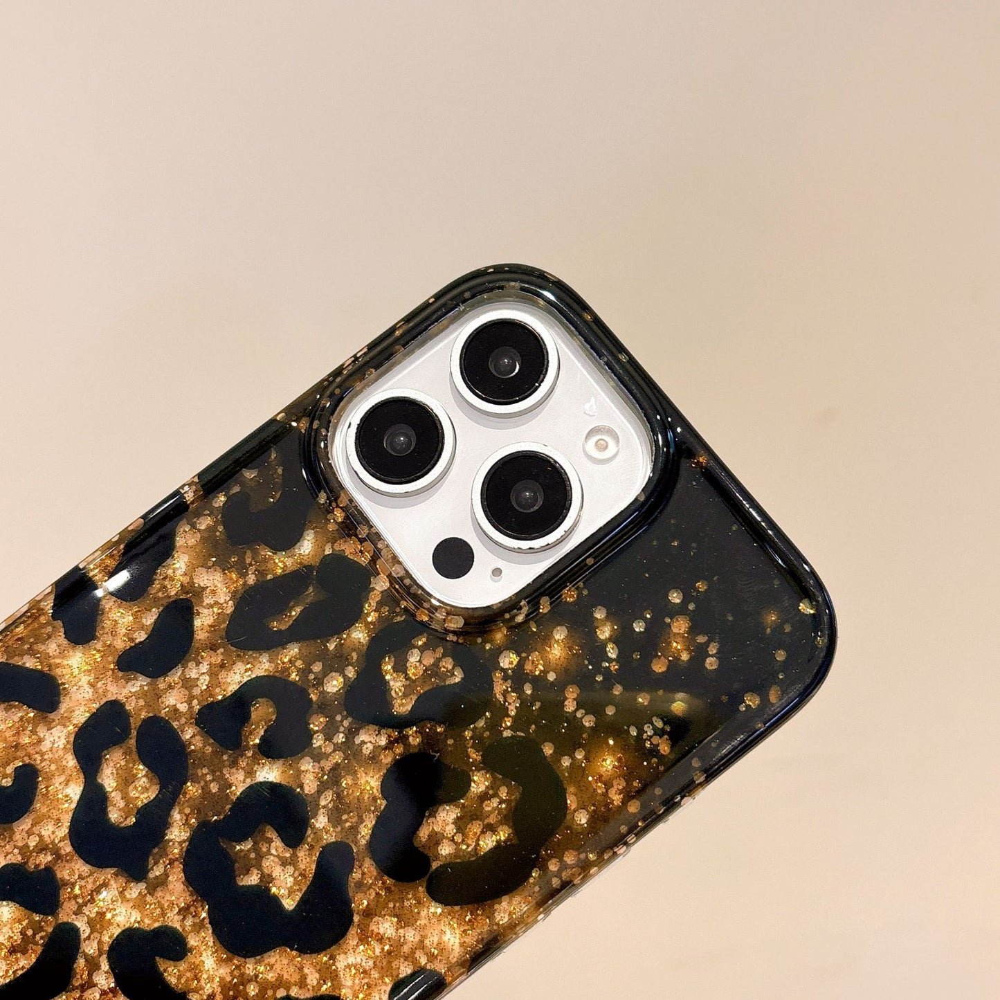 Golden Cheetah Print Phone Case for iPhone