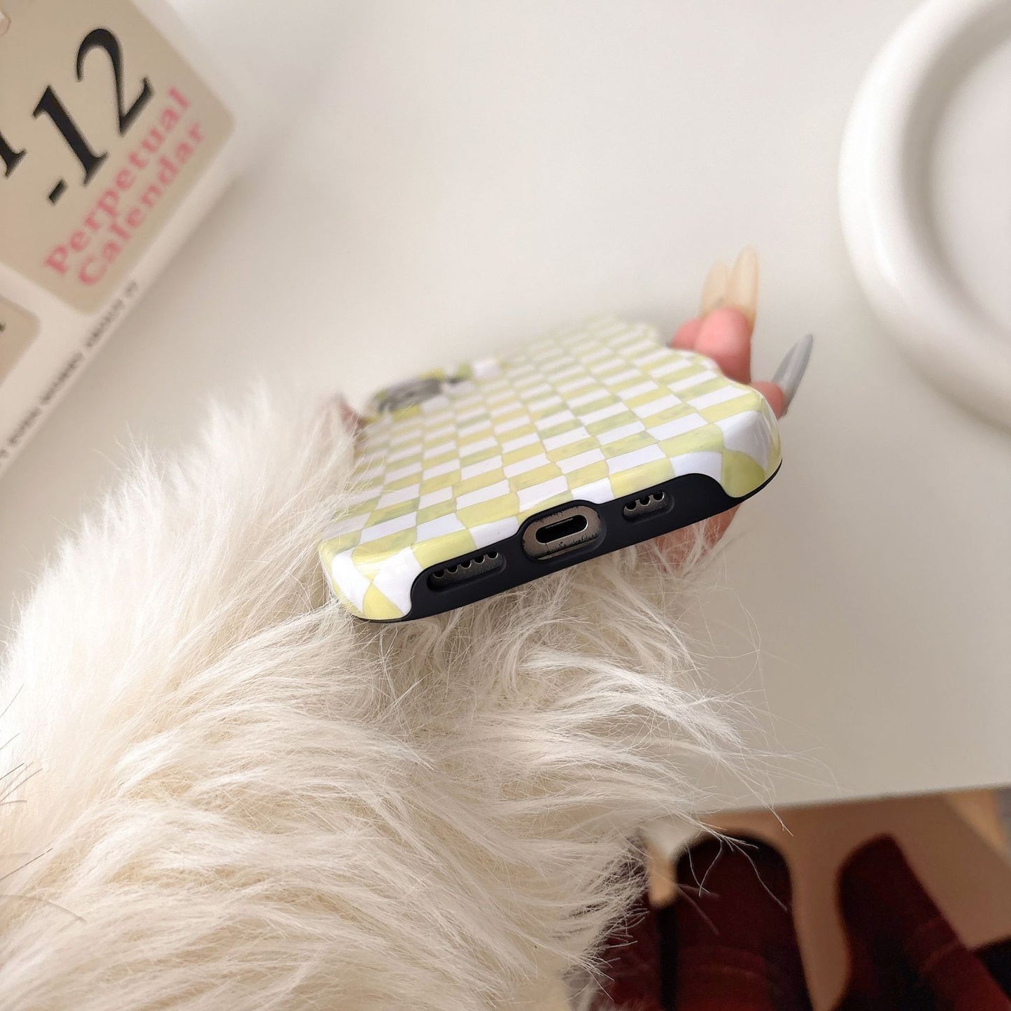 Dopamine Checkered Phone Case for iPhone