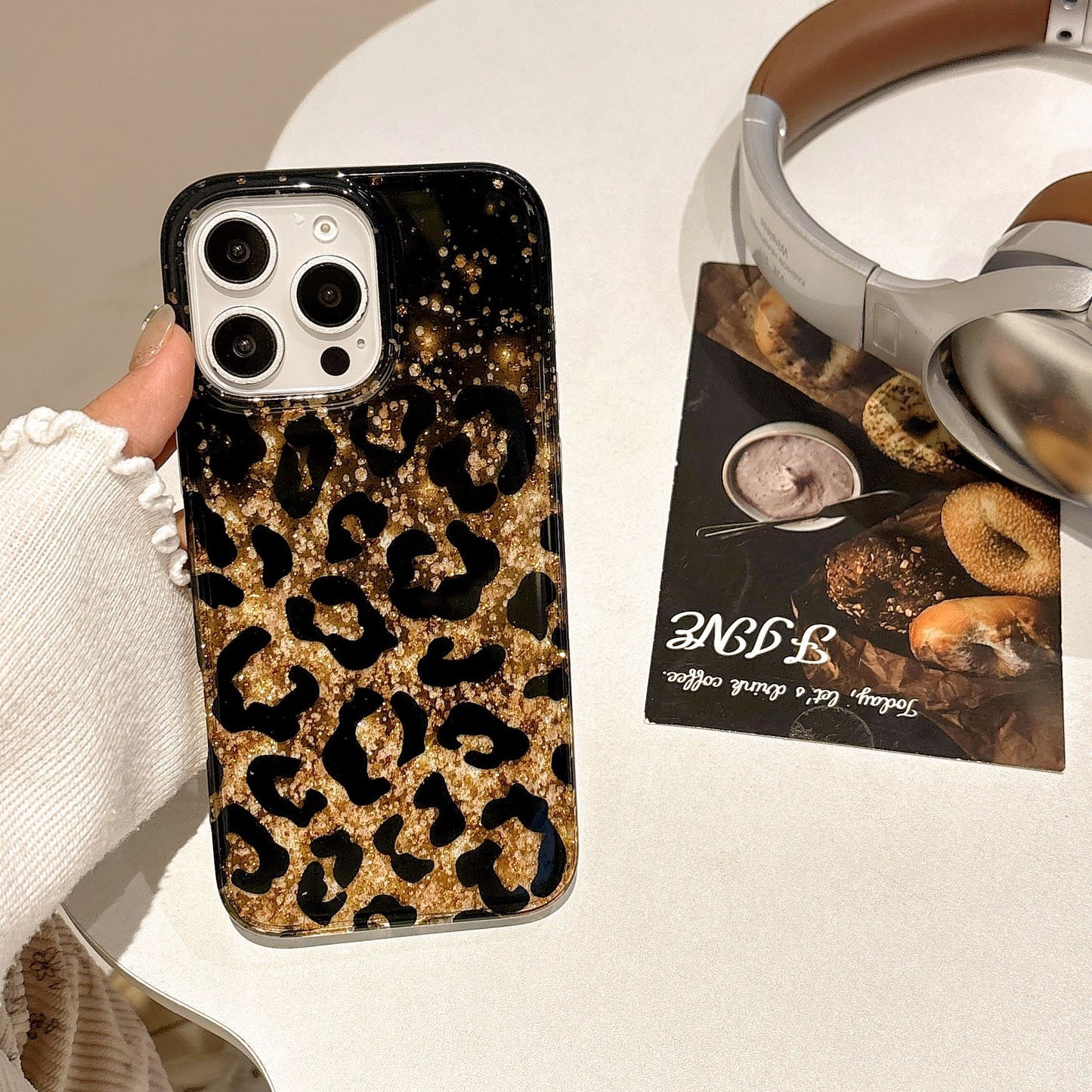 Golden Cheetah Print Phone Case for iPhone