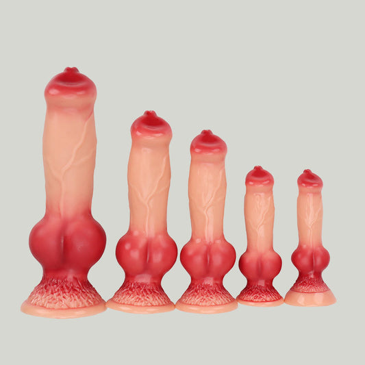 WOOF Realistic Knotted Dog Dildo-Suction Cup Dildo