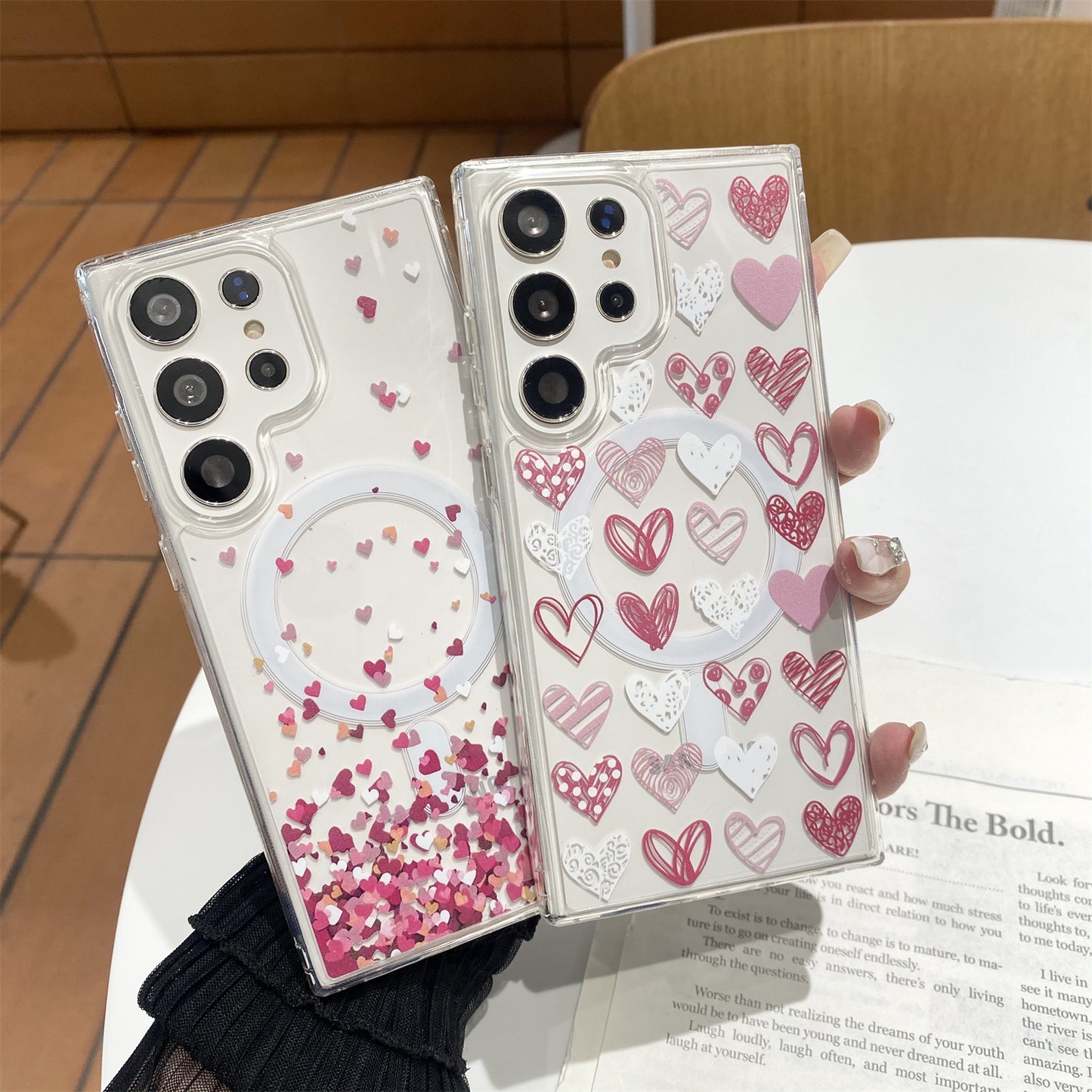 Cute Heart Magnetic Phone Case for Samsung Galaxy S Series