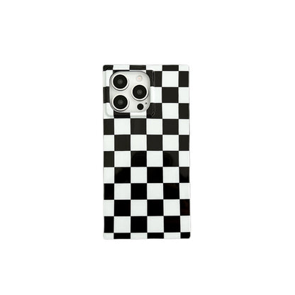 Black & White Checkered Phone Case for iPhone