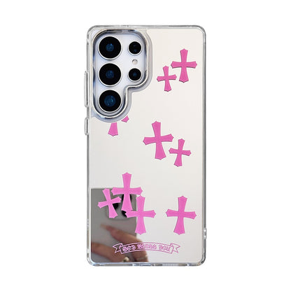 Pink Cross Mirror Phone Case for Samsung Galaxy S Series