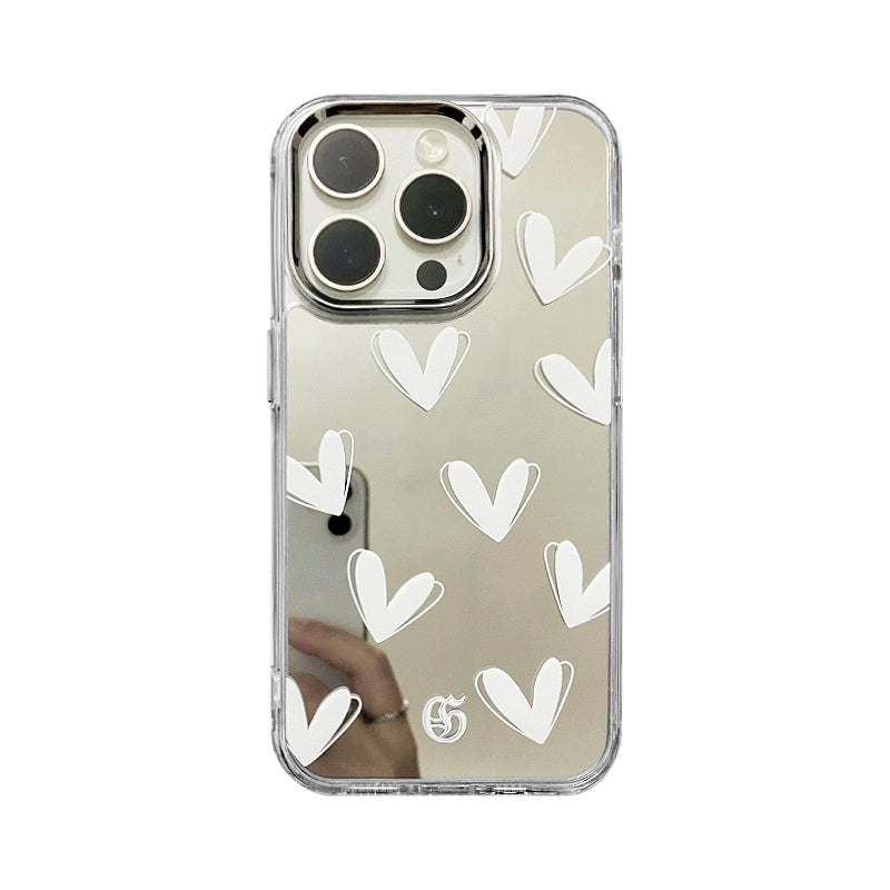 White Sweet Heart Phone Case for iPhone