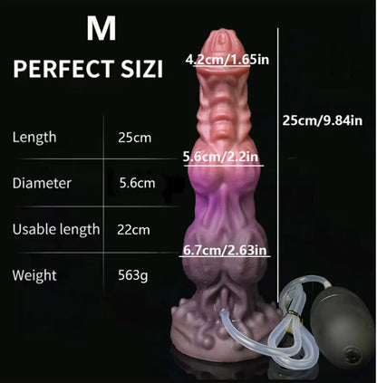 WOOF Knotted Dog Dildo-Suction Cup-Ejaculating Dildo