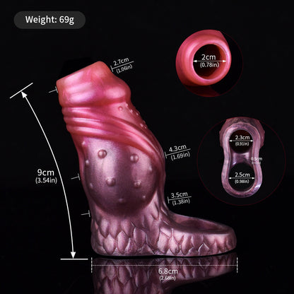 AMOR Wolf Knotted Cock Sleeve-Penis Ring-Open End