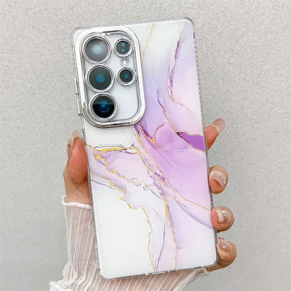 Light Purple Marble Glitter Phone Case for Samsung Galaxy S Series