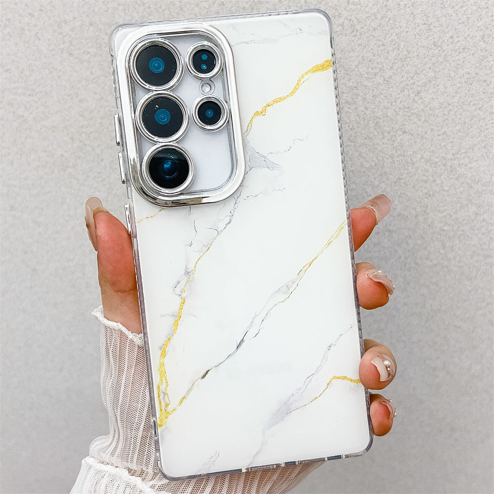 White Marble Glitter Phone Case for Samsung Galaxy S Series