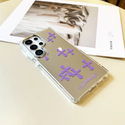 Purple Cross Mirror Phone Case for Samsung Galaxy S Series