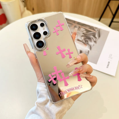 Pink Cross Mirror Phone Case for Samsung Galaxy S Series