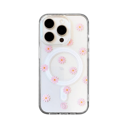 Pink Daisy Magnetic Phone Case for iPhone