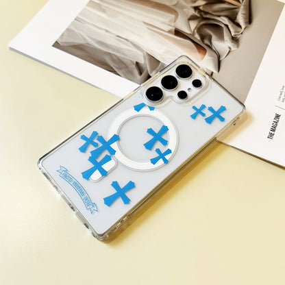 Blue Cross Magnetic Phone Case for Samsung Galaxy S Series