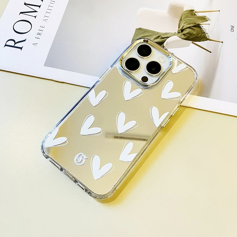 White Sweet Heart Phone Case for iPhone